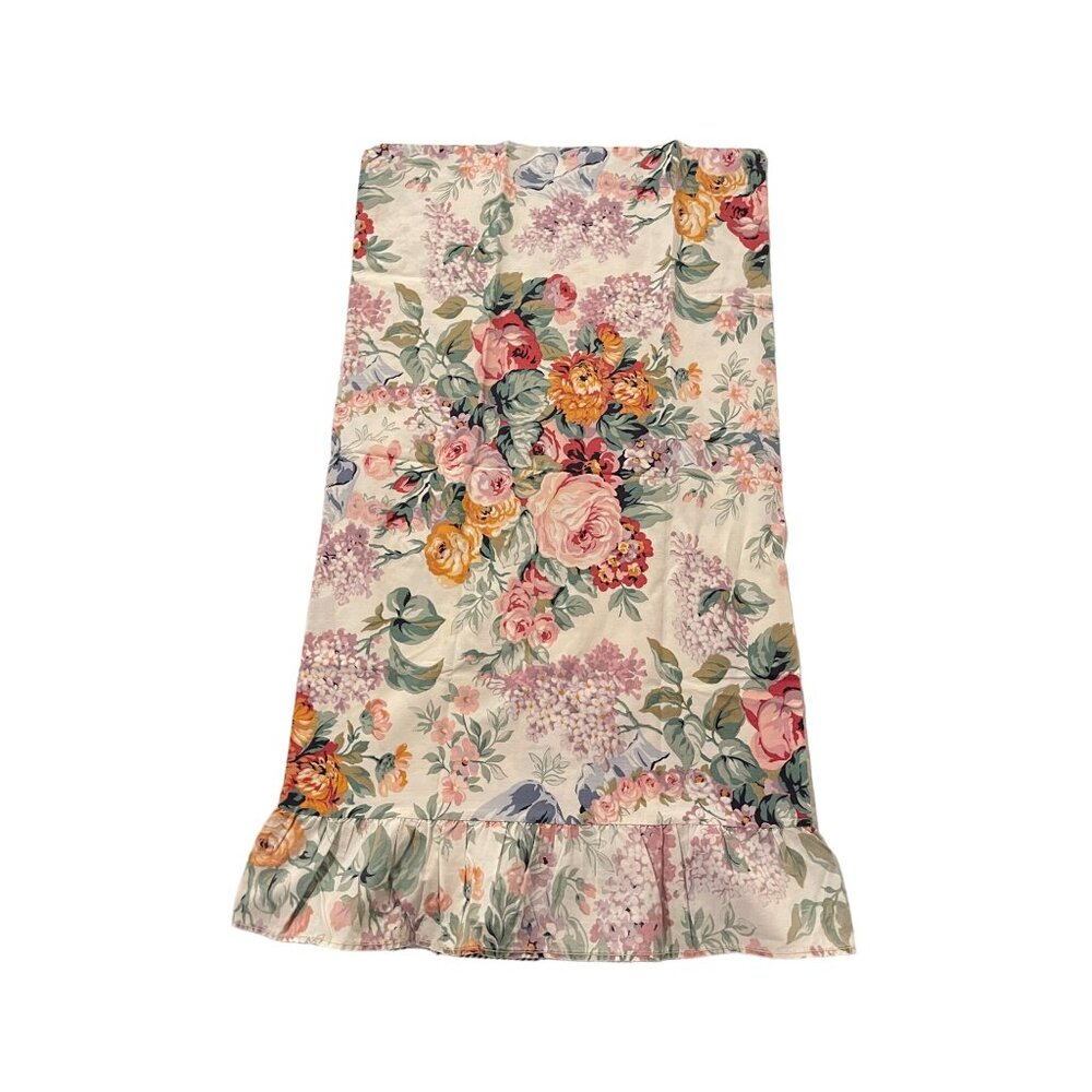 Ralph Lauren Floral Ruffled Pillow Shams 100% Cotton Set Of 3 - Picture 1 of 7